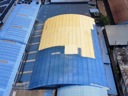 บริการพ่น PU Foam ลดความร้อนช่วยทำให้อาคารเย็นขึ้น - รับเปลี่ยนหลังคาโรงงาน ลดความร้อน - พีทีเค พร็อพเพอร์ตี้